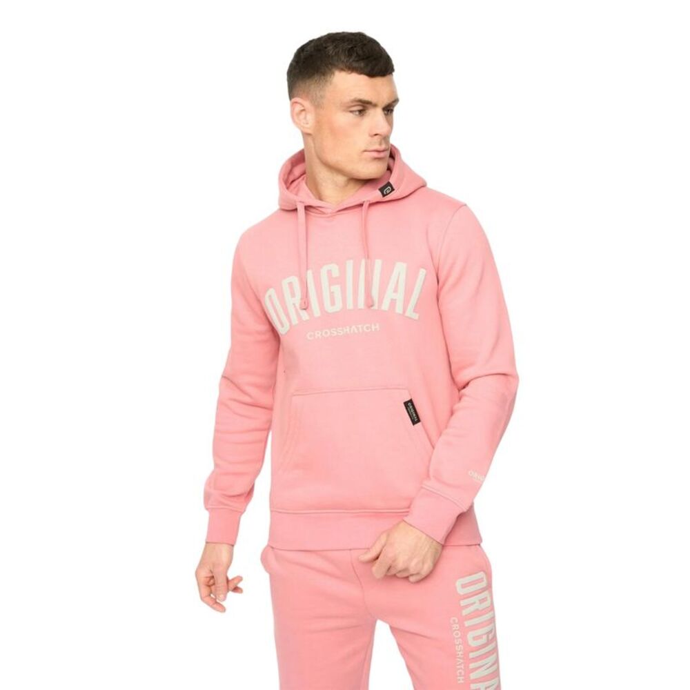 Crosshatch Mens Kensby Hoodie / Pink